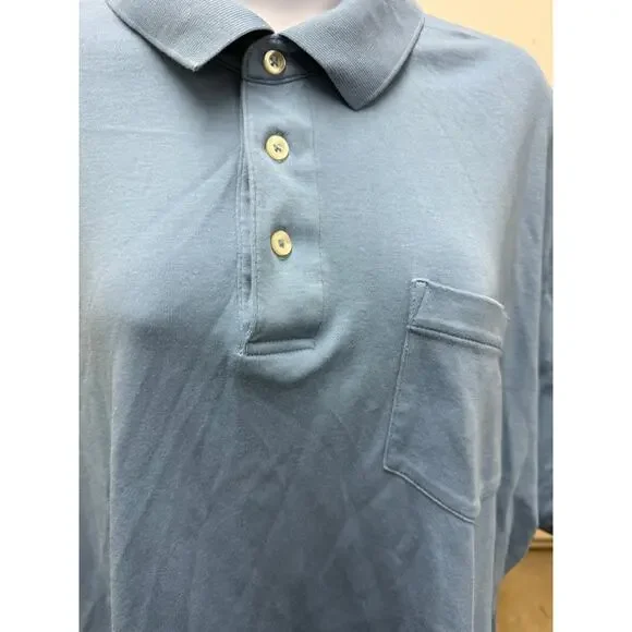 Lot 3 Lands' End Traditional 2xLT TALL Polo Shirts  Red Green Long Short Sleeve - Picture 9 of 12